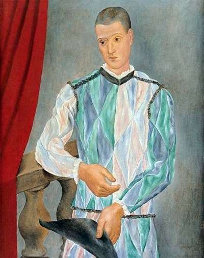 Description of the painting by Pablo Picasso Harlequin