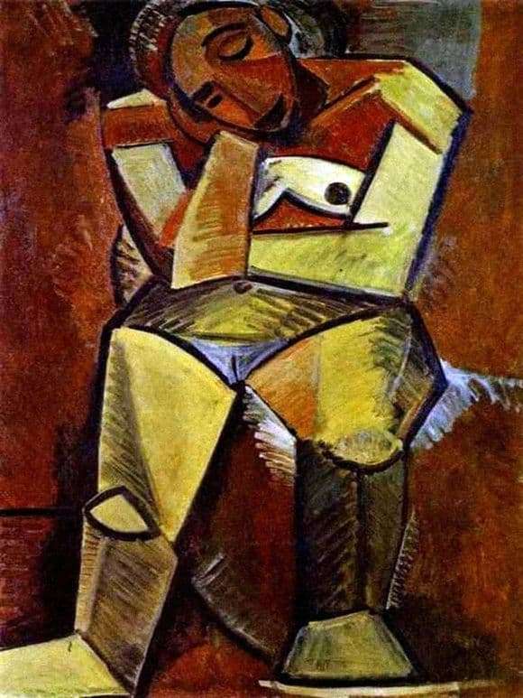 Description of the painting by Pablo Picasso Sitting Woman
