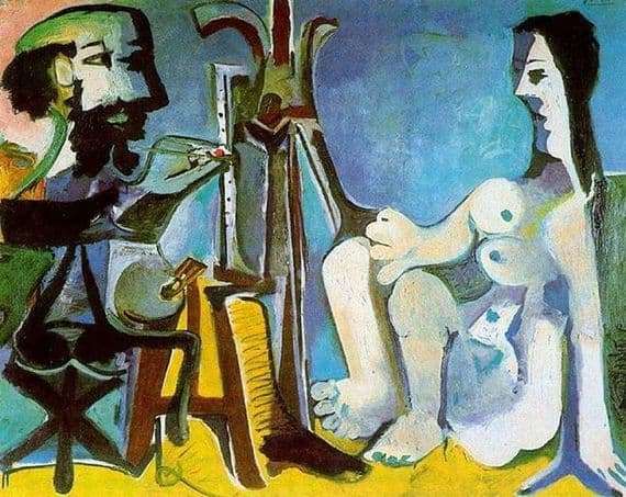 Description of the painting by Pablo Picasso Artist and Model
