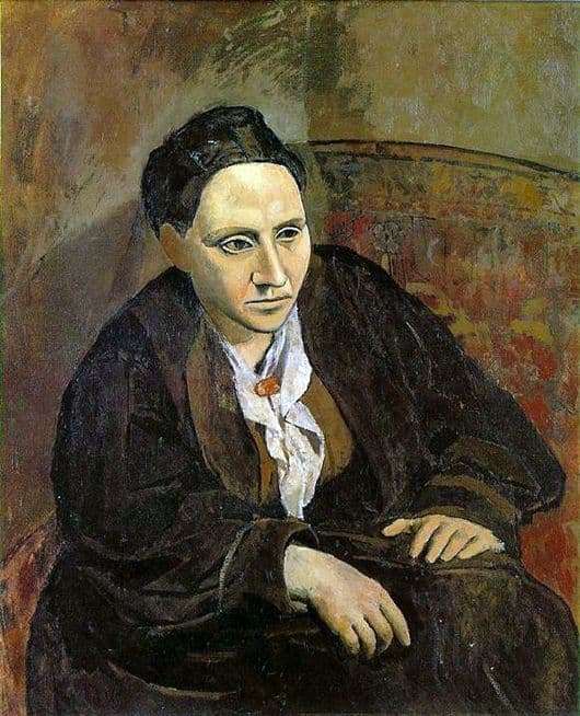 Description of the painting by Pablo Picasso Portrait of Gertrude Stein