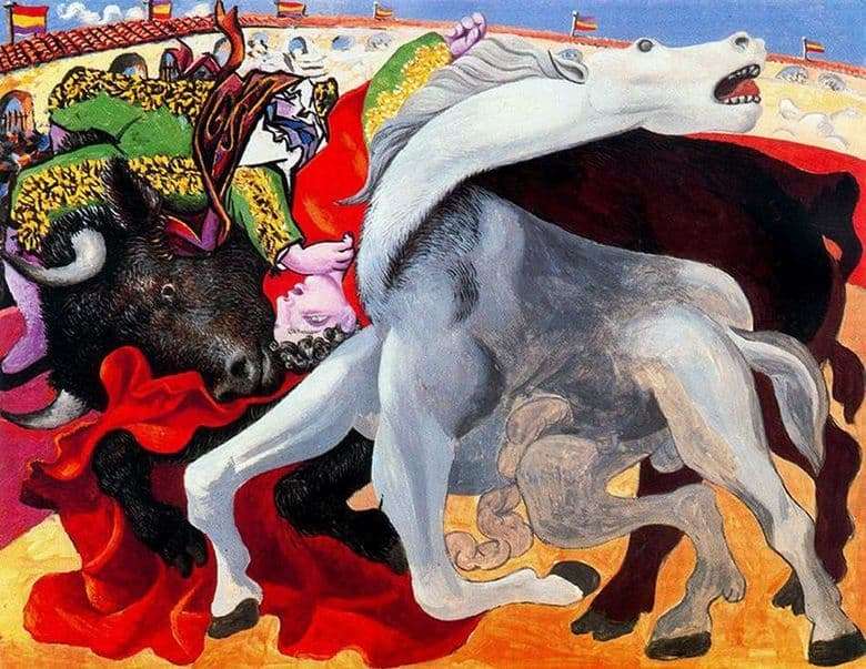 Description of the painting by Pablo Picasso Death of a bullfighter