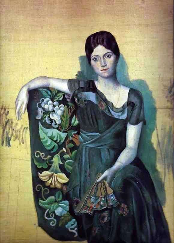 Description of the painting by Pablo Picasso Portrait of Olga in the chair