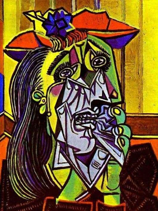 Description of the painting by Pablo Picasso Weeping Woman