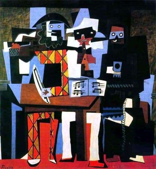Description of the painting by Pablo Picasso Three Musicians