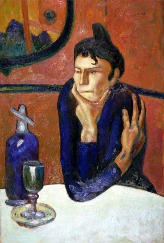 Description of the painting by Pablo Picasso Absinthe lover