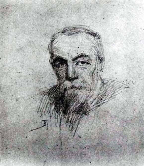 Description of the painting by Vasily Polenov Self portrait