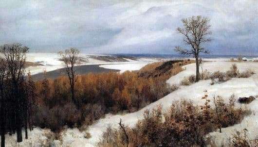 Description of the painting by Vasily Dmitrievich Polenov Early Snow