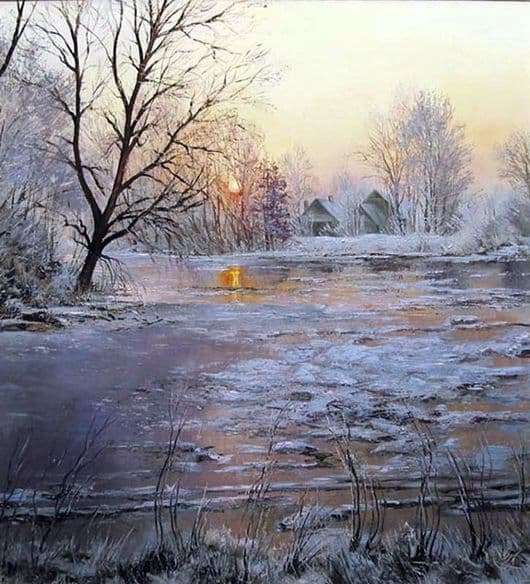 Description of the painting by Alexander Popov Ice