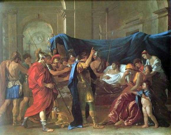 Description of the painting by Nicolas Poussin Death of Germanicus