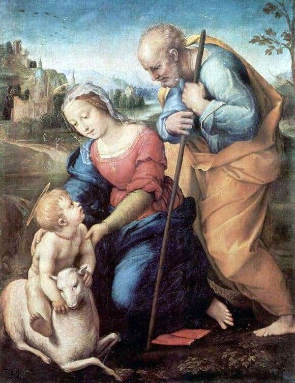 Description of the painting by Raphael Santi Holy Family