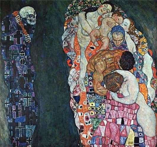 Description of the painting by Gustav Klimt Death and Life