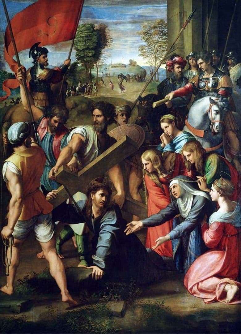 Description of the painting by Raphael Santi Carrying the Cross