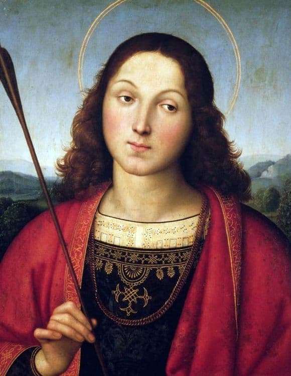 Description of the painting by Raphael Santi Saint Sebastian