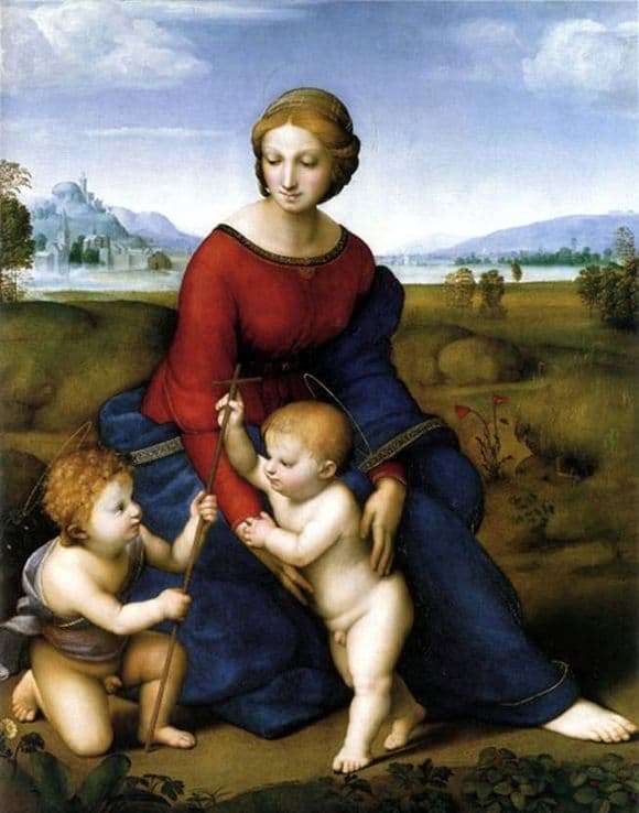 Description of the painting by Rafael Santi Madonna in the green