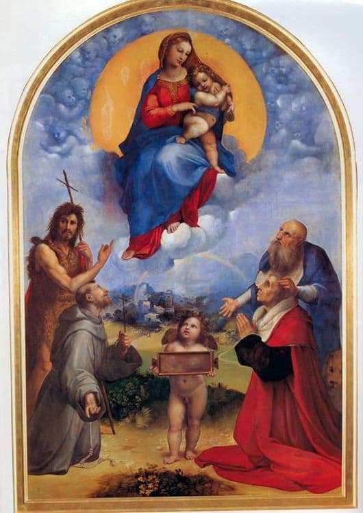 Description of the painting by Raphael Santi Madonna di Foligno
