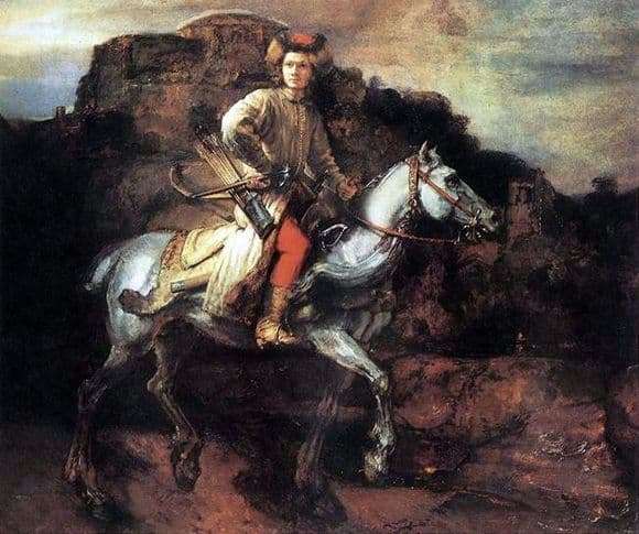 Description of the painting by Rembrandt Polish Horseman