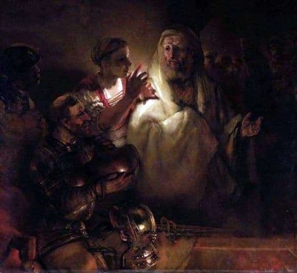 Description of the painting by Rembrandt Harmensz van Rijn Peters Denial