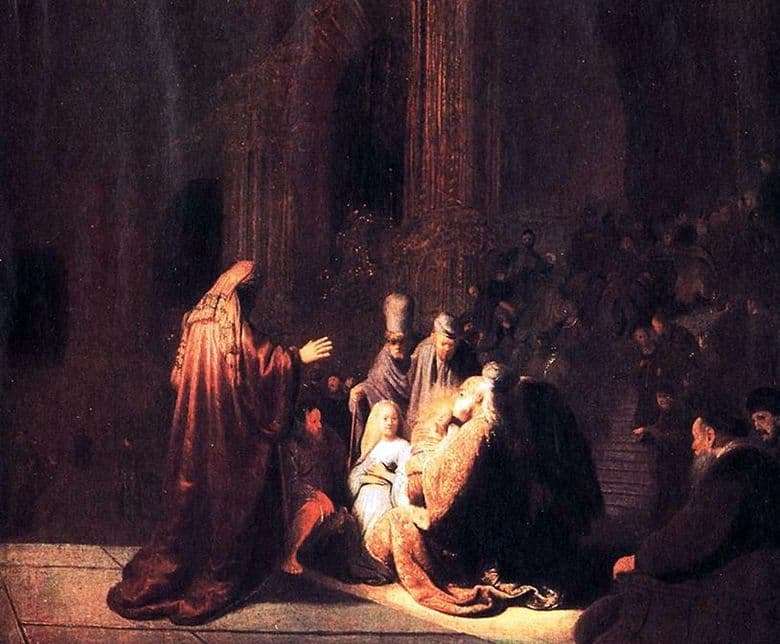 Description of the painting by Rembrandt Harmens van Rijn Bringing to the Temple