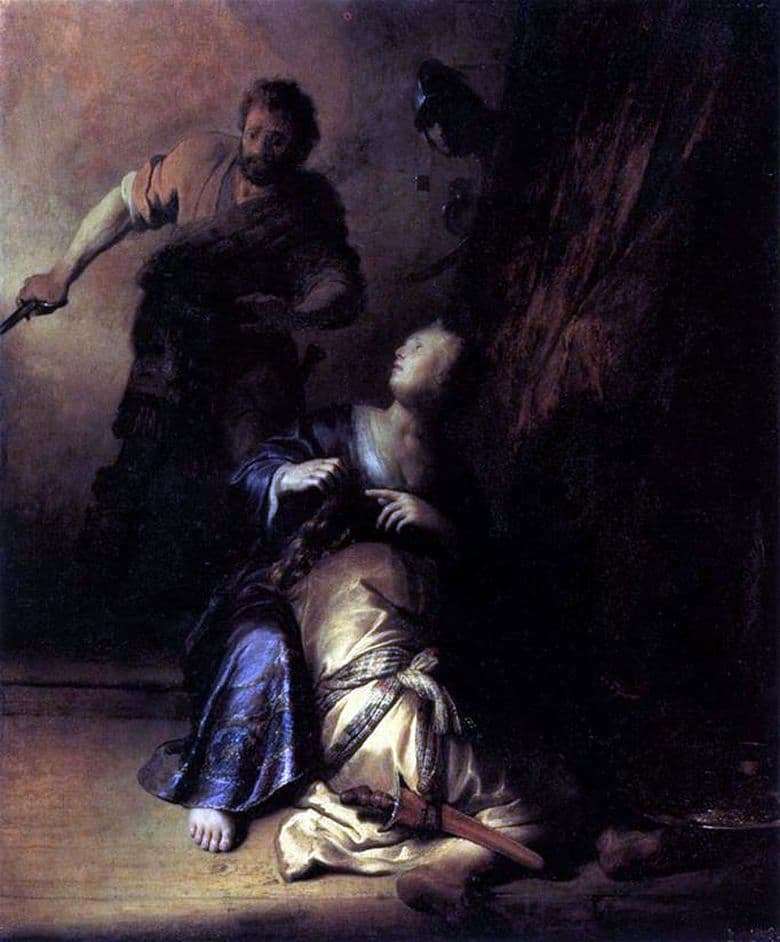 Description of the painting by Rembrandt Harmens van Rijn Samson and Delilah