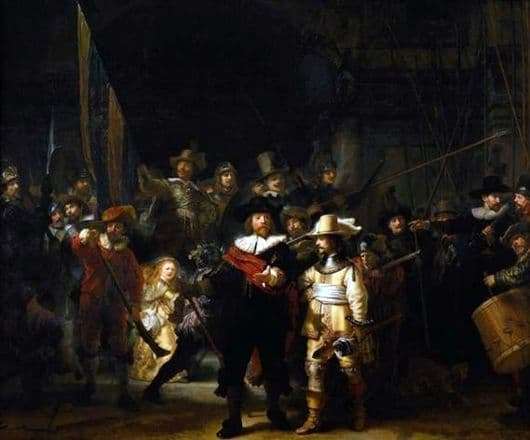 Description of the painting by Rembrandt Night Watch
