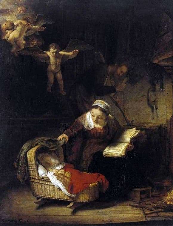 Description of the painting by Rembrandt Harmens van Rijn Holy Family