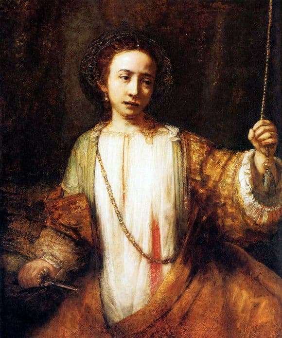 Description of the painting by Rembrandt Harmensz van Rijn Lucretia