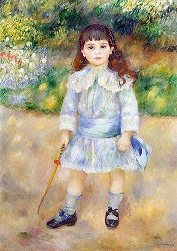 Description of the painting by Pierre Auguste Renoir A child with a whip