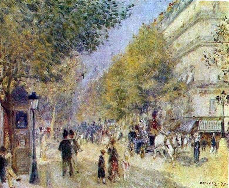 Description of the painting by Pierre Auguste Renoir Grand Boulevards