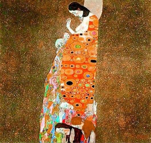 Description of the painting by Gustav Klimt Hope II