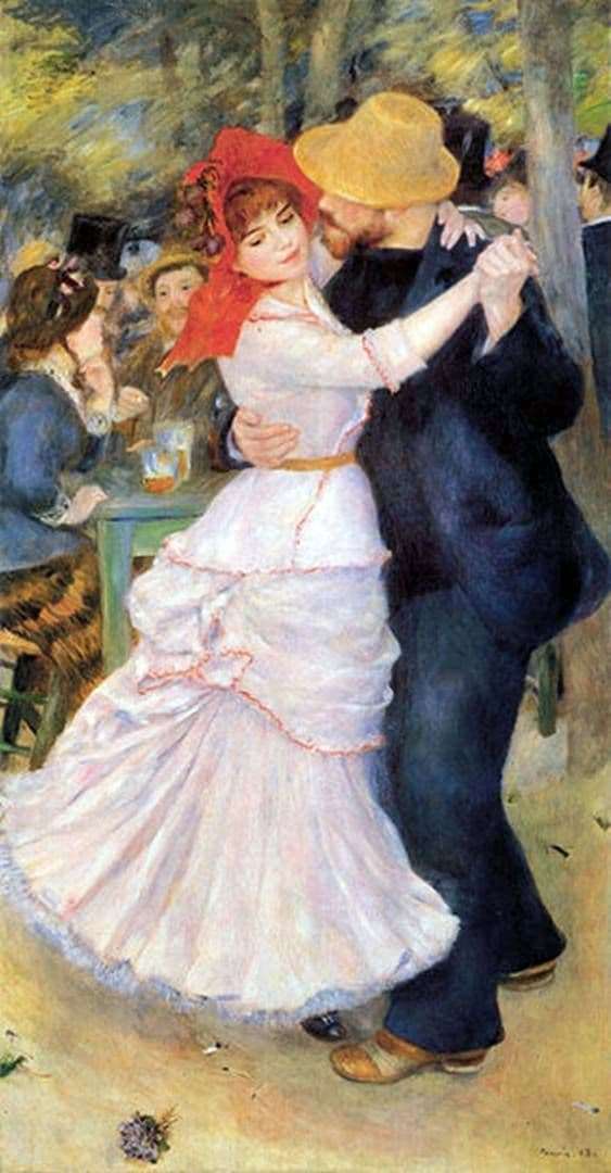 Description of the painting by Pierre Auguste Renoir Dance in Bougival