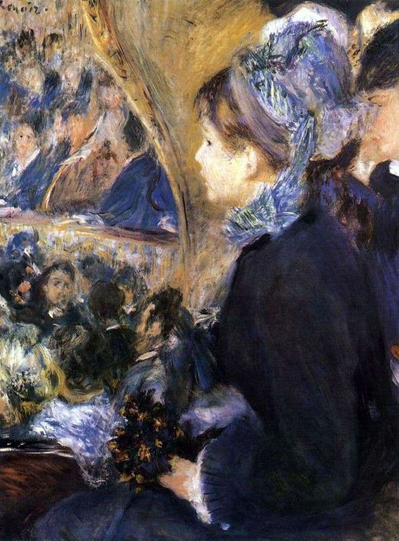 Description of the painting by Pierre Auguste Renoir In the theater
