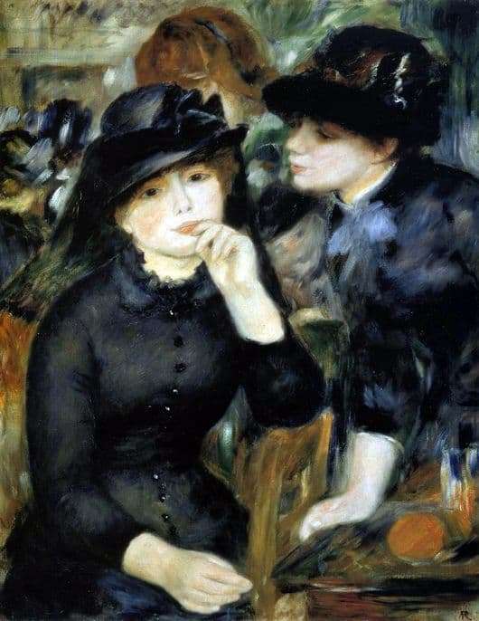 Description of the painting by Pierre Renoir Girls in black