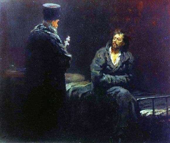 Description of the painting by Ilya Repin Denial of confession