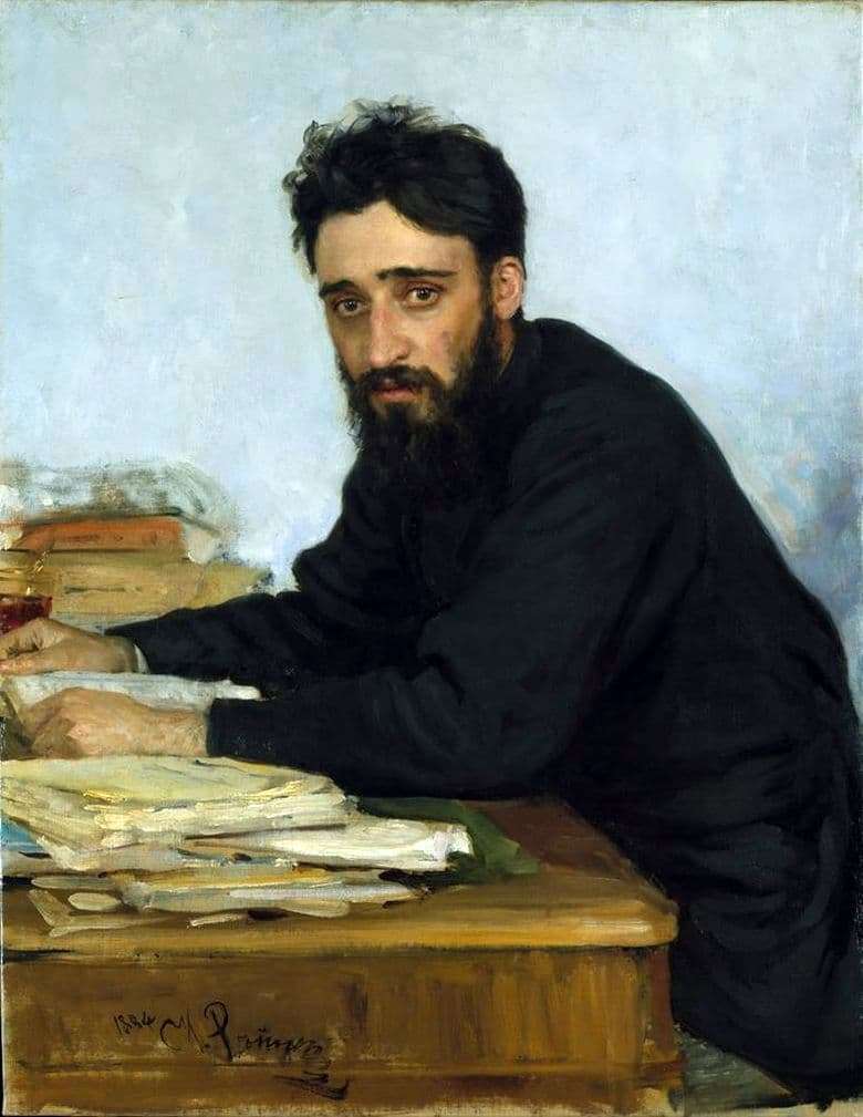 Description of the painting by Ilya Repin Portrait of the writer V. M. Garshin