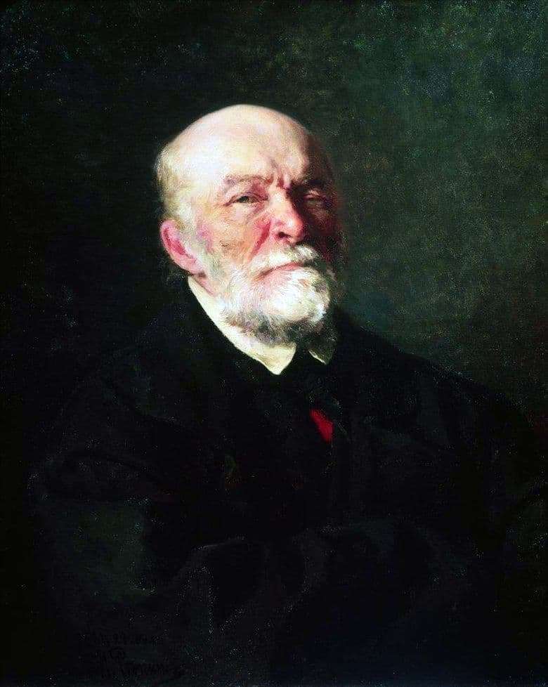 Description of the painting by Ilya Repin Portrait of Pirogov