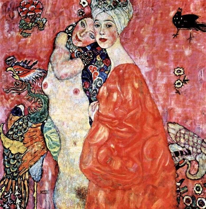 Description of the painting by Gustav Klimt Girlfriend