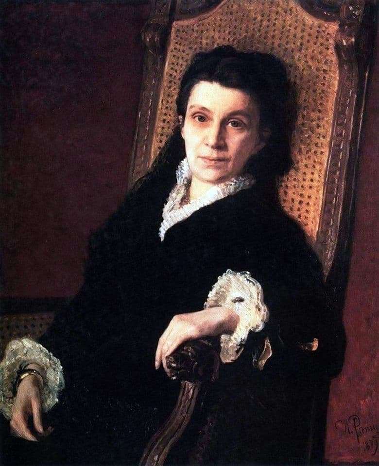 Description of the painting by Ilya Repin Portrait of PS Stasova