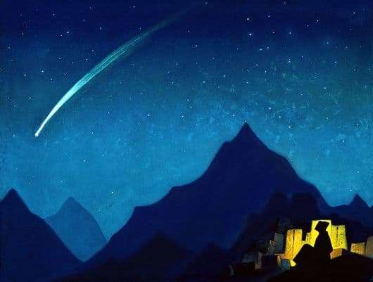 Description of the painting by Nicholas Roerich Star Hero