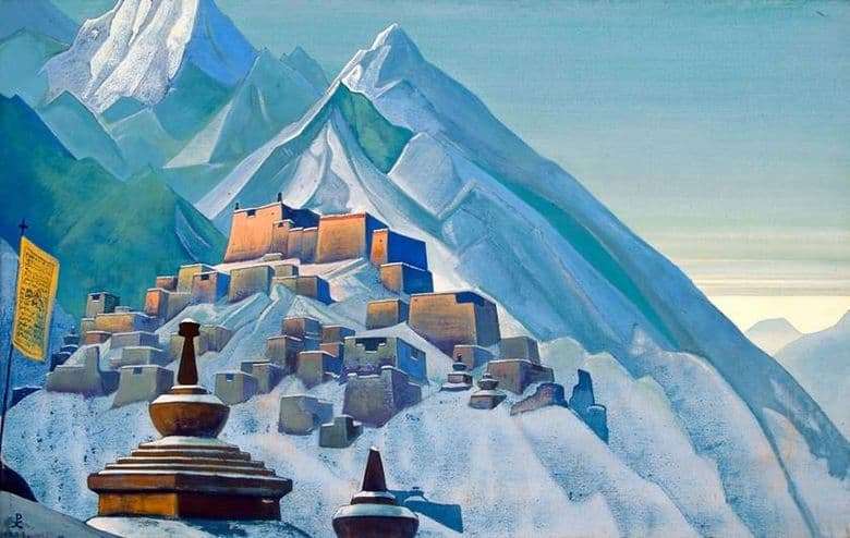 Description of the painting by Nicholas Roerich Tibet. Himalayas