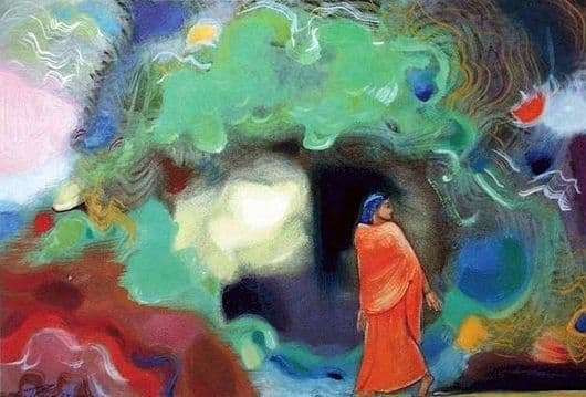 Description of the painting by Nicholas Roerich My home