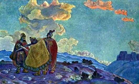 Description of the painting by Nicholas Roerich Crown