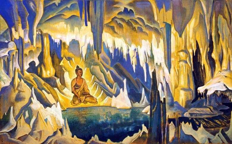 Description of the painting by Nicholas Roerich Buddha   the winner