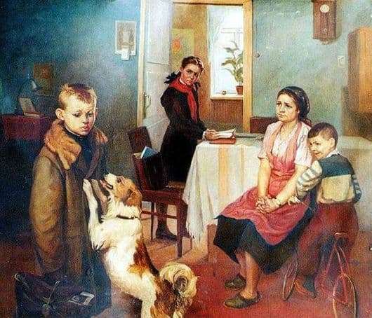 Description of the painting by Fedor Reshetnikov Again deuce