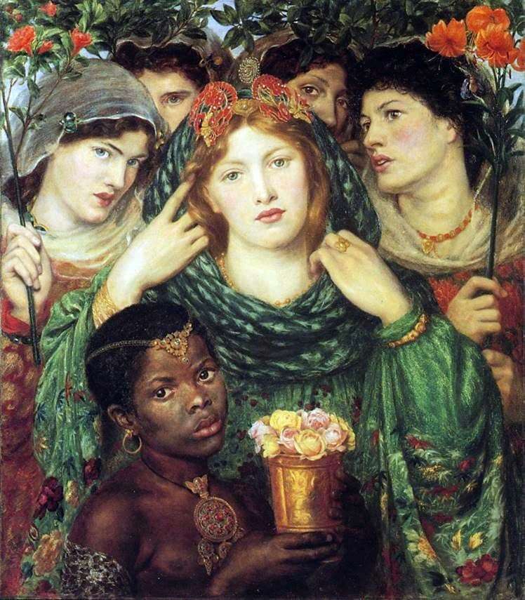 Description of the painting by Dante Rossetti Beloved (Bride)