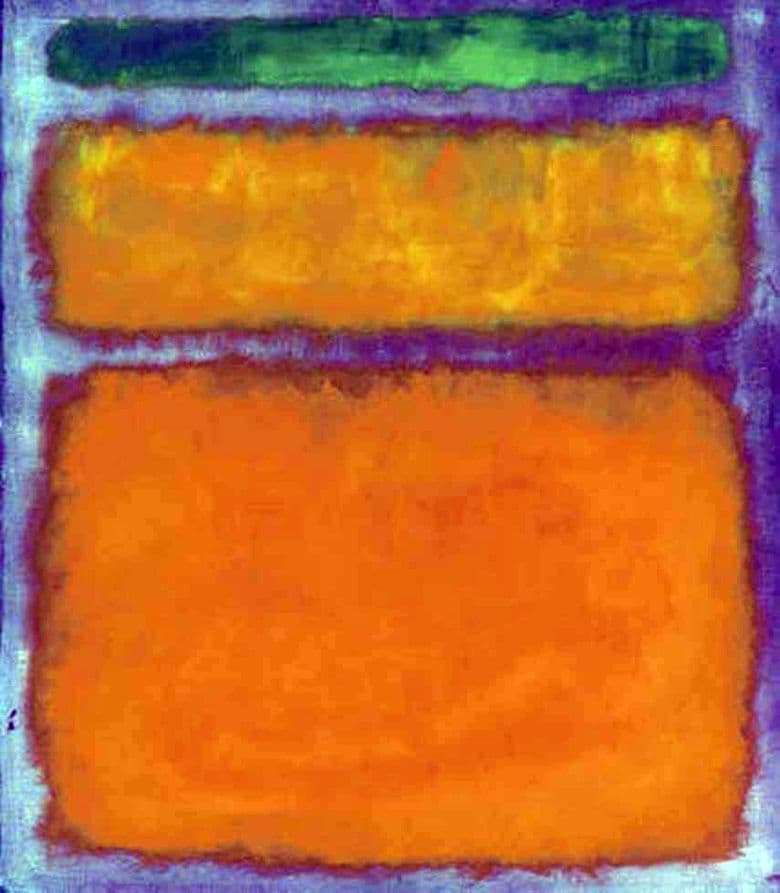 Description of the painting by Mark Rothko Orange, red, yellow