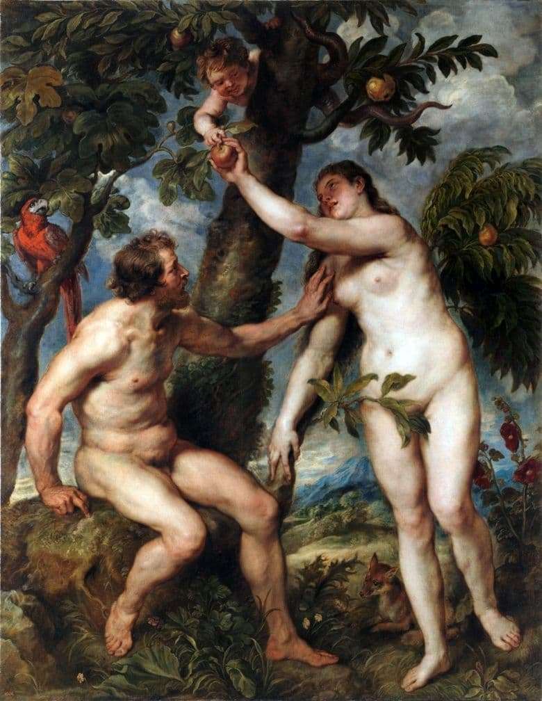Description of the painting by Peter Rubens Adam and Eve