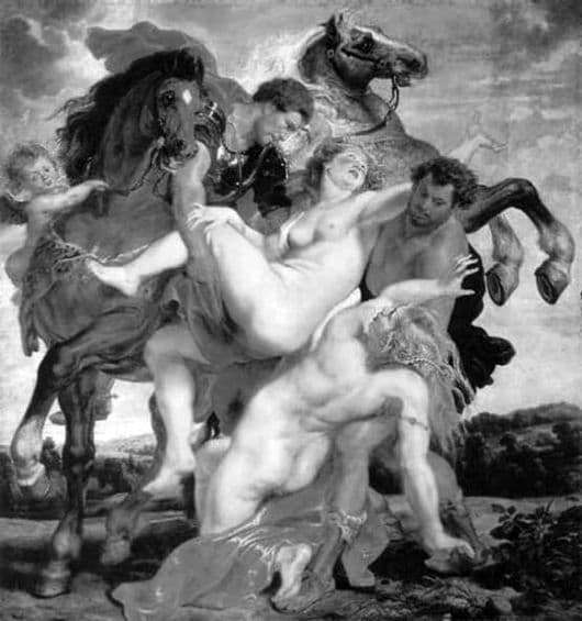 Description of the painting by Peter Rubens The Abduction of the Daughters of Leucippus