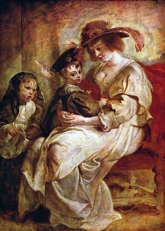 Description of the painting by Peter Rubens Elena Furmen with children
