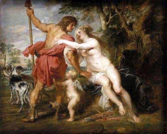 Description of the painting by Peter Rubens Venus and Adonis