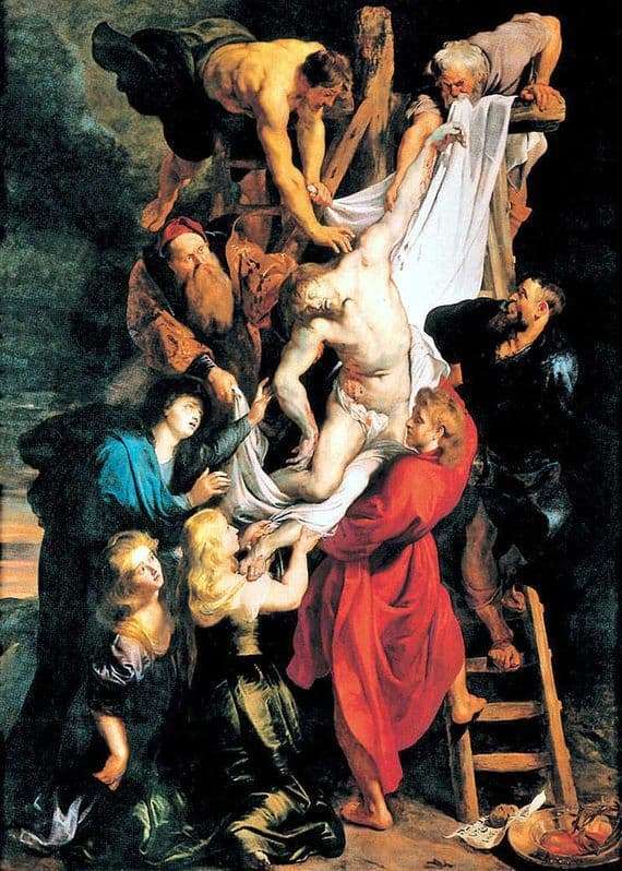 Description of the painting by Peter Rubens The Descent from the Cross